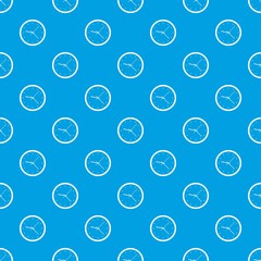 Wall clock pattern seamless blue