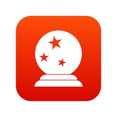 Magic ball icon digital red