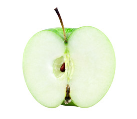 Slice of green apple