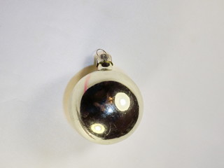 Christmas tree, decoration silver ball