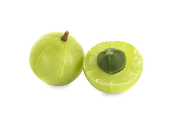 Indian gooseberry isolated on white background