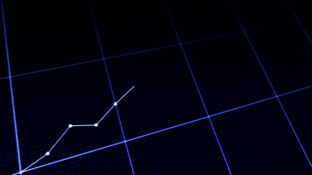 Rising Business Chart Animation - Blue