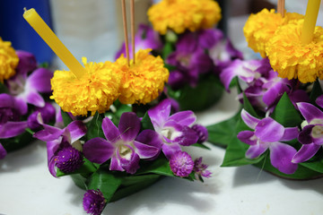 Krathong in Loy Krathong ceremony Thailand
