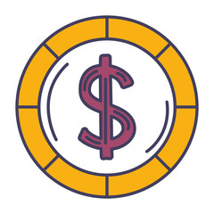coin money isolated icon vector illustration design