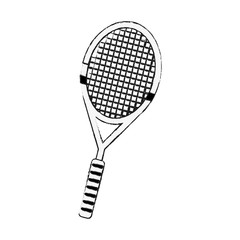 Badminton racket isolated