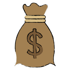 money bag isolated icon vector illustration design