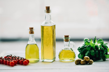 olive oil bottles