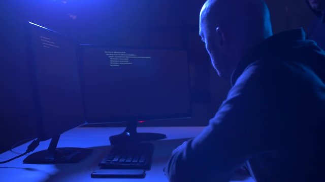 hackers using computer program for cyber attack