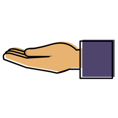 hand human receiving icon vector illustration design