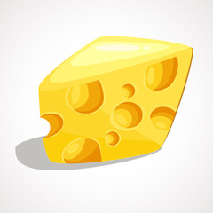 Vector illustration of a piece of cheese
