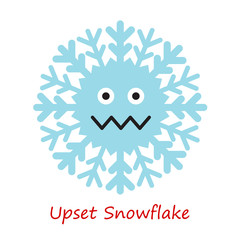 Banner Snowflakes Emotions. Cute cartoon. Vector illustration.