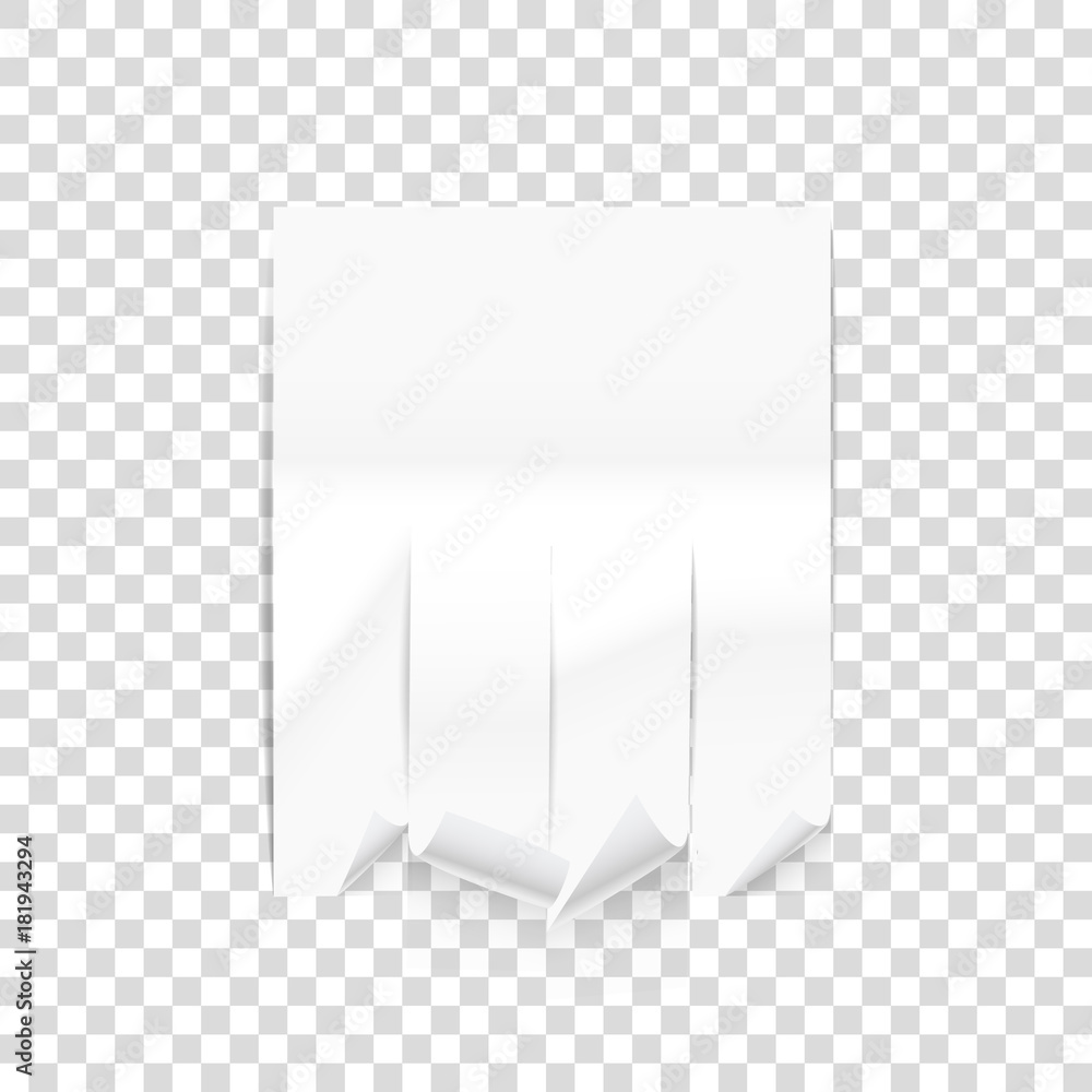 Poster vector paper ad sheet mockup isolated on transparent background. vector illustration