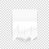 Vector paper ad sheet mockup isolated on transparent background. Vector illustration