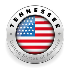 Tennessee Usa flag badge button