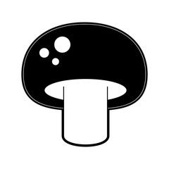 Fresh mushroom vegetable icon vector illustration graphic design