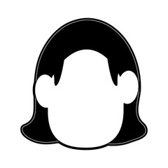 Woman faceless cartoon icon vector illustration graphic design