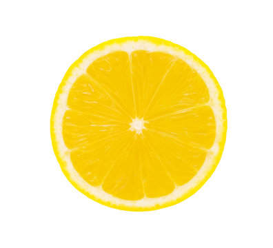 A half of Lemon isolated on white.