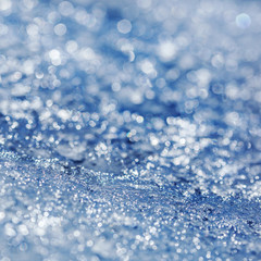 Blue winter ice background