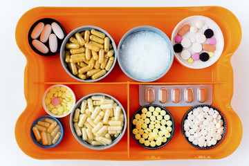 A lot of colorful pills