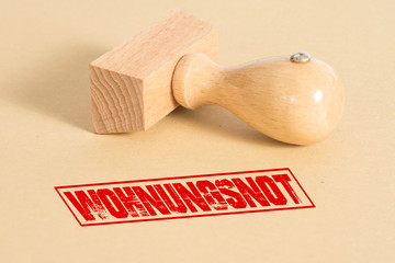 Ein Stempel mit dem Aufdruck Wohnungsnot