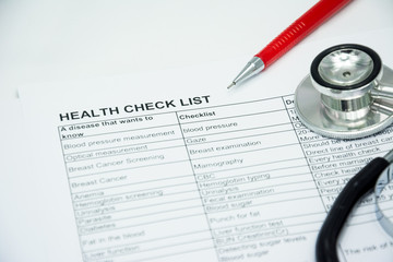 health announ check list of person every year
