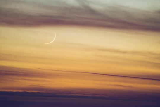 Sunset Crescent Moon