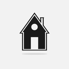 Home icon. Real estate logo design illustration