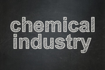 Manufacuring concept: text Chemical Industry on Black chalkboard background