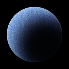 Computer generated image of a planet isolated on black. 3D illustration