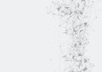 Abstract Polygonal Space Background with Connecting Dots and Lines. Vector Illustration