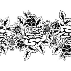 seamless monochrome pattern