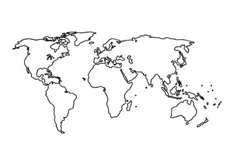 Global network connection. World map point and line composition concept of global business. Vector Illustration