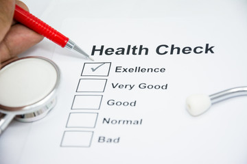 health announ check list of person every year