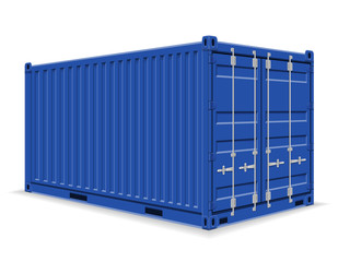 cargo container for the delivery and transportation of merchandise and goods stock vector illustration