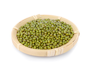 Mung beans isolated on white background