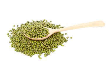 Mung beans isolated on white background