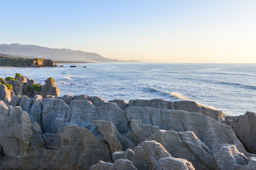 Pancake rocks Punakaiki in New Zealand, Southland