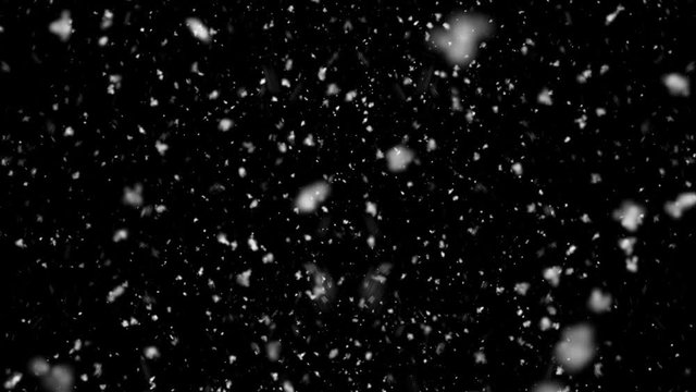 Snow, snowflakes. Rendered animation of snowing. Falling snowflakes, snow background 