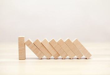 The domino effect stopped by a unique, one strong piece