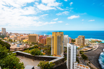 Fototapeta na wymiar Aerial view to Puerto de la Cruz, Tenerife