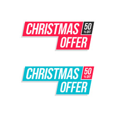 Christmas Offer 50% Off Offer Shopping Tags