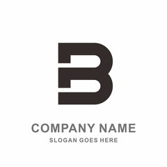 Fototapeta na wymiar Monogram Letter B Geometric Square Circle Architecture Interior Construction Business Company Stock Vector Logo Design Template
