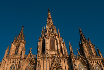 Fototapeta premium Cathedral of the Holy Cross and Saint Eulalia in Barcelona, Spain