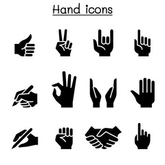 Hand icon set