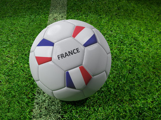 Fototapeta na wymiar France soccer ball