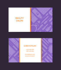 Vector business card template for beauty brand