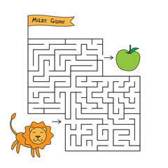 Cartoon Lion Maze Game