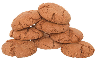 Appetizing chocolate chip cookies isolated
