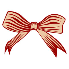 Isolated tied ribbon