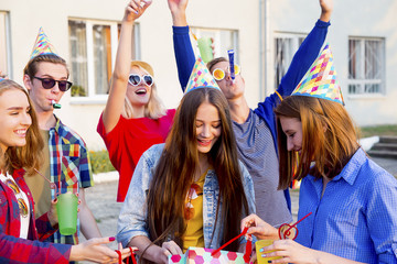 Teens having a party